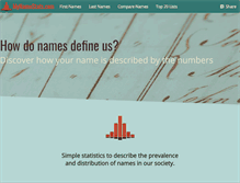 Tablet Screenshot of mynamestats.com